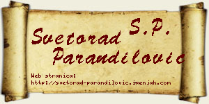 Svetorad Parandilović vizit kartica